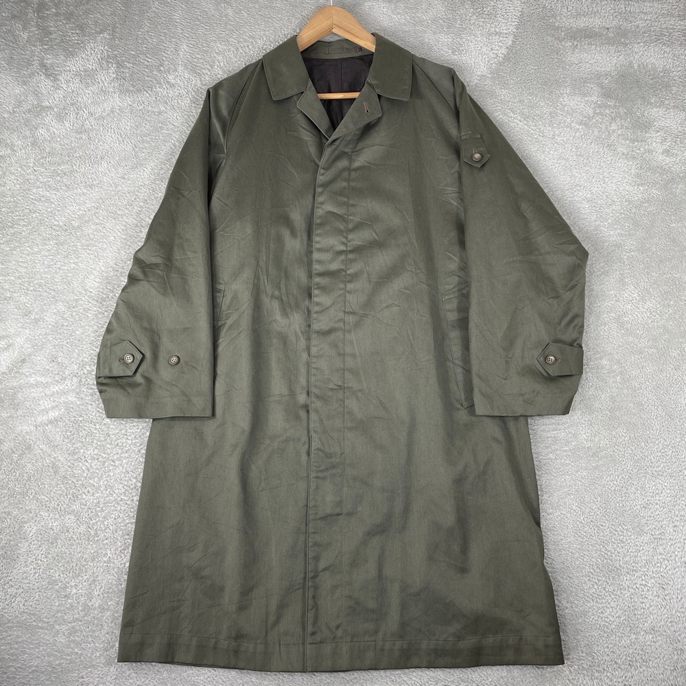 Vintage Dial Tokyo Trench Coat Mens Large Olive Green Made Japan 70s Mod